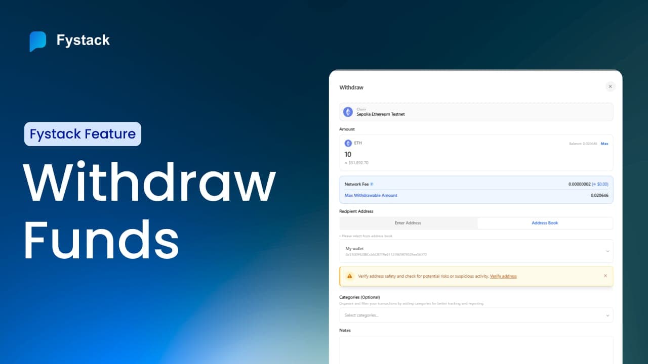 Digital Asset Fund Withdrawal on Fystack: Secure, Controlled Withdrawal Workflows